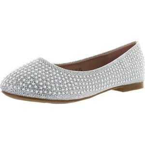 De Blossom Girl Harper-II-31 Silver Sparkle ChildG flats-shoes 11 NEW